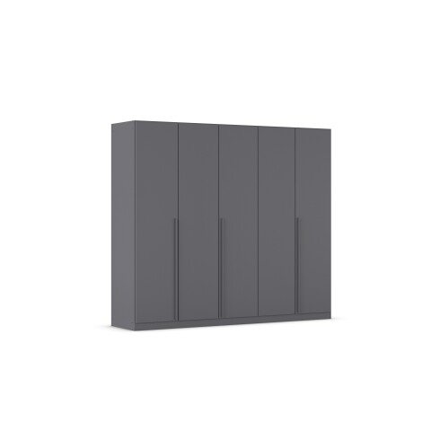 Drehtürenschrank >Alba< in grau metallic, Holzwerkstoff - 226x197x54cm (BxHxT)