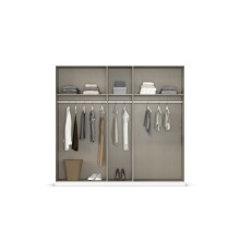 Drehtürenschrank >Alba< in grau metallic, Holzwerkstoff - 226x197x54cm (BxHxT)