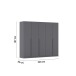 Drehtürenschrank >Alba< in grau metallic, Holzwerkstoff - 226x197x54cm (BxHxT)