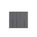 Drehtürenschrank >Alba< in grau metallic, Holzwerkstoff - 226x197x54cm (BxHxT)