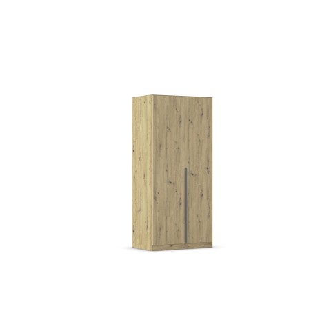 Drehtürenschrank >Alba< inkl. Schubladen, Eiche Artisan Dekor - 91x197x54 (BxHxT)