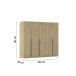 Drehtürenschrank >Alba< inkl. Inneneinteilung, Eiche Artisan Dekor - 226x197x54 (BxHxT)