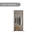 Drehtürenschrank >Alba< in Eiche Artisan Dekor / Spiegel - 91x197x56 (BxHxT)