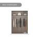 Drehtürenschrank >Alba< in Eiche Artisan Dekor / Spiegel - 136x197x56 (BxHxT)