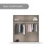 Drehtürenschrank >Alba< in Eiche Artisan Dekor / Spiegel - 181x197x56 (BxHxT)