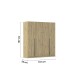 Drehtürenschrank >Alba< in Eiche Artisan Dekor - 181x197x54 (BxHxT)