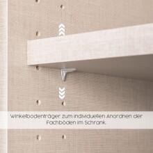 Drehtürenschrank >Alba< in Eiche Artisan Dekor - 226x197x54 (BxHxT)