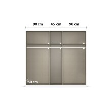 Drehtürenschrank >Alba< in Eiche Artisan Dekor - 226x197x54 (BxHxT)