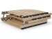 Lattenrost >Linea< in naturfarben-anthrazit, Holz - 200x80x7,5cm (LxBxH)