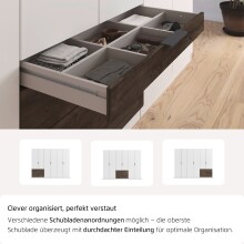 Drehtürenschrank >Koda< in alpinweiß / Atlantic Oak dunkel - 271x210x54 (BxHxT)