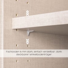 Drehtürenschrank >Koda< in alpinweiß / Atlantic Oak dunkel - 181x210x54 (BxHxT)