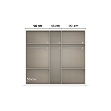 Drehtürenschrank >Koda< in alpinweiß / Atlantic Oak dunkel - 226x210x54 (BxHxT)