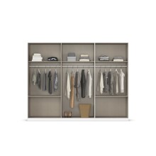 Drehtürenschrank >Koda< in alpinweiß / Atlantic Oak dunkel - 271x210x54 (BxHxT)