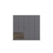 Drehtürenschrank >Koda< in grau metallic / Atlantic Oak dunkel, Holzwerkstoff