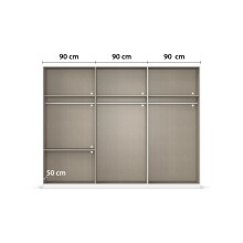 Drehtürenschrank >Koda< in grau metallic / Atlantic Oak dunkel, Holzwerkstoff