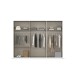 Drehtürenschrank >Koda< in grau metallic / Atlantic Oak dunkel, Holzwerkstoff