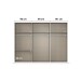 Drehtürenschrank >Koda< in grau metallic / Atlantic Oak dunkel, Holzwerkstoff