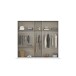 Drehtürenschrank >Koda< in champagner / Atlantic Oak dunkel - 226x210x54 (BxHxT)