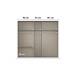 Drehtürenschrank >Koda< in champagner / Atlantic Oak dunkel - 226x210x54 (BxHxT)