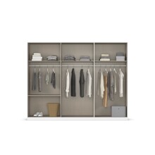 Drehtürenschrank >Koda< in champagner / Atlantic Oak dunkel - 271x210x54 (BxHxT)