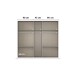Drehtürenschrank >Koda< in champagner / Atlantic Oak dunkel - 226x210x54 (BxHxT)