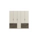 Drehtürenschrank >Koda< in champagner / Atlantic Oak dunkel - 226x210x54 (BxHxT)