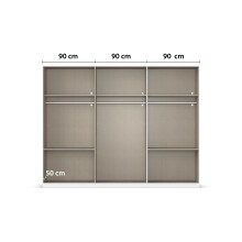 Drehtürenschrank >Koda< in champagner / Atlantic Oak dunkel - 271x210x54 (BxHxT)