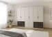 Drehtürenschrank >Koda< in champagner / Atlantic Oak dunkel - 271x210x54 (BxHxT)