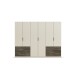Drehtürenschrank >Koda< in champagner / Atlantic Oak dunkel - 271x210x54 (BxHxT)