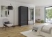 Schwebetürenschrank >Elara< in grau metallic / Grauspiegel - 181x210x62 (BxHxT)