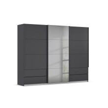 Schwebetürenschrank >Elara< in grau metallic /...