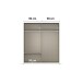 Schwebetürenschrank >Elara< in champagner / Spiegel - 181x210x62 (BxHxT)