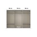 Schwebetürenschrank >Elara< in champagner / Spiegel - 271x210x62 (BxHxT)
