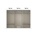 Schwebetürenschrank >Elara< in champagner / Grauspiegel - 271x210x62 (BxHxT)