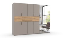 Drehtürenschrank >DIGIT< in SAHARAGRAU / EICHE...
