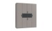 Drehtürenschrank >DIGIT< in SAHARAGRAU DEKOR + GRAFIT - 180x208x58cm (BxHxT)