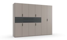 Drehtürenschrank >DIGIT< in SAHARAGRAU +...