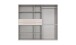 Drehtürenschrank >DIGIT< in SAHARAGRAU / GRAFIT / SPIEGEL  - 225x208x58 (BxHxT)
