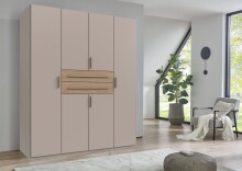 Drehtürenschrank >DIGIT< in KASCHMIR / DORENA EICHE DEKOR - 180x208x58cm (BxHxT)