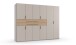 Drehtürenschrank >DIGIT< in KASCHMIR / DORENA EICHE DEKOR - 270x208x58cm (BxHxT)