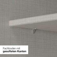 Drehtürenschrank >DIGIT< KASCHMIR / EICHE DEKOR / SPIEGEL - 270x208x58cm (BxHxT)