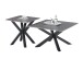 Couchtisch >Janin< (2er-Set) Steinoptik-grau / schwarz- 80x45x80 / 55x55x55 (B/H/T)