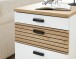 Rollcontainer >Glenn< in Weiß / Artisan Dekor, MDF - 45x66x55cm (BxHxT)