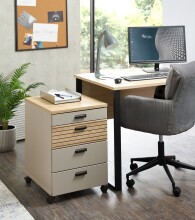 Rollcontainer >Glenn< in Basalt / Artisan Eiche...