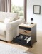 Rollcontainer >Glenn< in Schwarz / Artisan Eiche Dekor, MDF - 45x66x55cm (BxHxT)