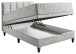 Boxspringbett >TraumZeit< inkl. wendbare 7 Zonen TTFK Matratze & Topper - 140x200 cm hellgrau