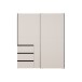Schwebetürenschrank >WINN 2< in Sandfarbig - 170,3x200,5x61,2cm (BxHxT)