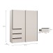 Schwebetürenschrank >WINN 2< in Sandfarbig - 170,3x200,5x61,2cm (BxHxT)