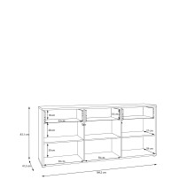 Sideboard >ALICE SPRINGS< in sandfarbig - 184,2x83,1x41,5cm (BxHxT)