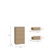 Schubkastenkommode >ALICE SPRINGS< Elegancia Eiche Dekor - 54,8x99,1x34,9cm (BxHxT)